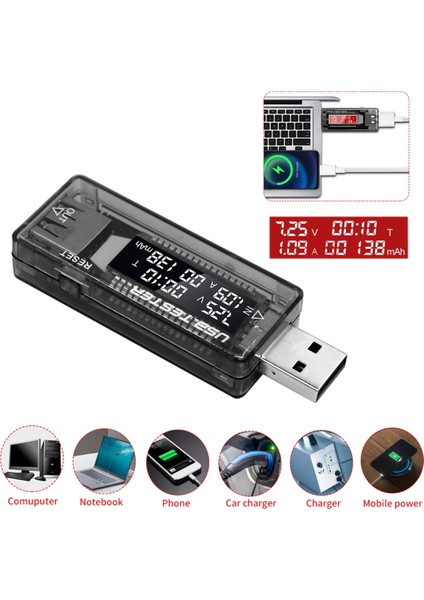 USB Test Cihazı Akım Voltaj Şarj Kapasitesi Test Cihazı (Yurt Dışından) fiyatları