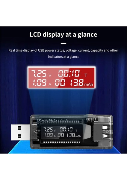 USB Test Cihazı Akım Voltaj Şarj Kapasitesi Test Cihazı (Yurt Dışından) modelleri
