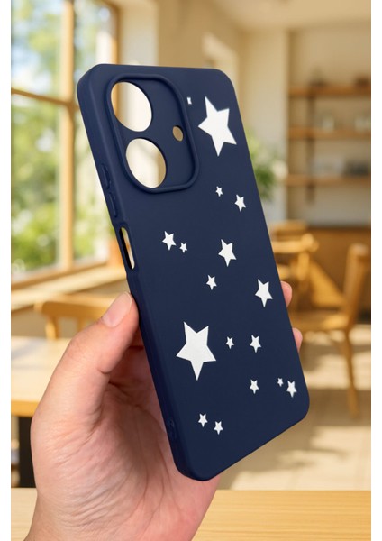Realme Note 60 Uyumlu Mini Yıldız Desenli Silikon Darbe Emici Klasik Korumalı Rubber Kılıf modelleri