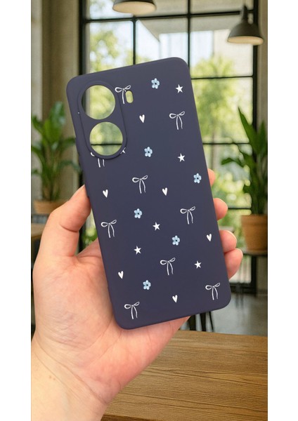 Xiaomi Poco X7 Pro-Mini Fiyonk Desenli Silikon Darbe Emici Klasik Korumalı Rubber Kılıf