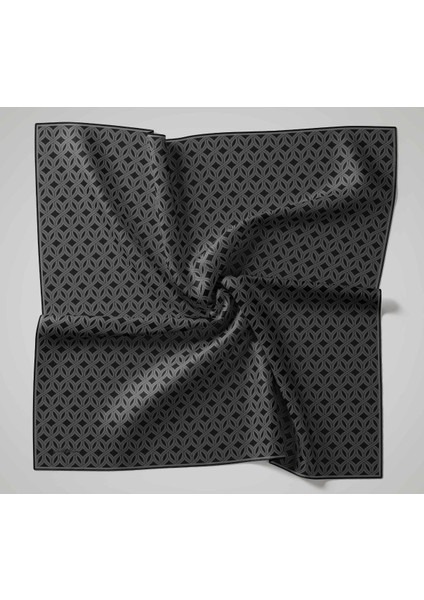 Twill Ipek Eşarp - 11479-07 Siyah Füme