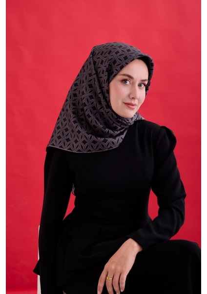 Twill Ipek Eşarp - 11479-07 Siyah Füme fırsatları