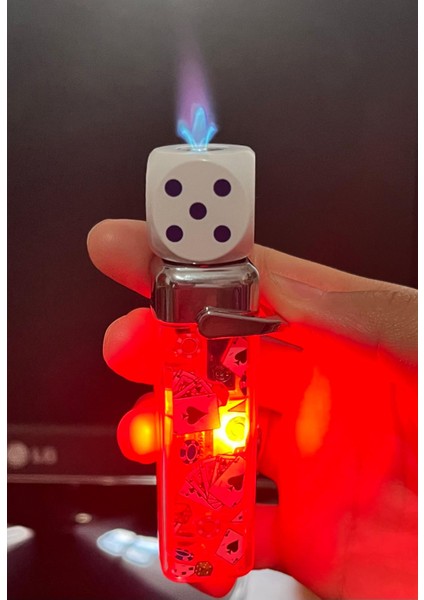 Yeni Sıradışı Iskambil Kagıdı Poker Desenli Işıklı Dönen Zar Özellikli Süper Lüx Çakmak fiyatları