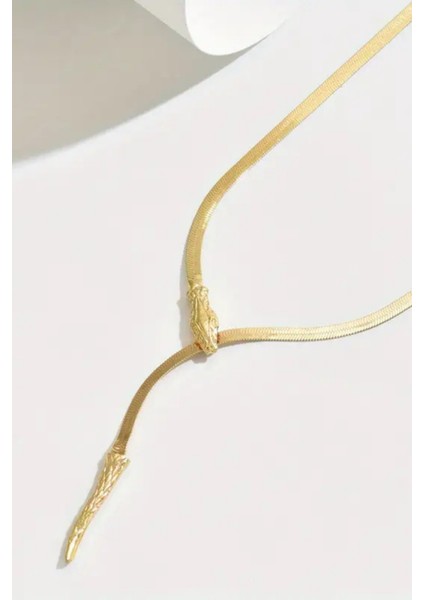 1 Adet Lxalry Kadın Y-Şekilli Hip-Hop Kolye – Ayarlanabilir Yılan Zincirli, Siyah & Altın Minimalist Tasarım, Moda Aksesuarı modelleri