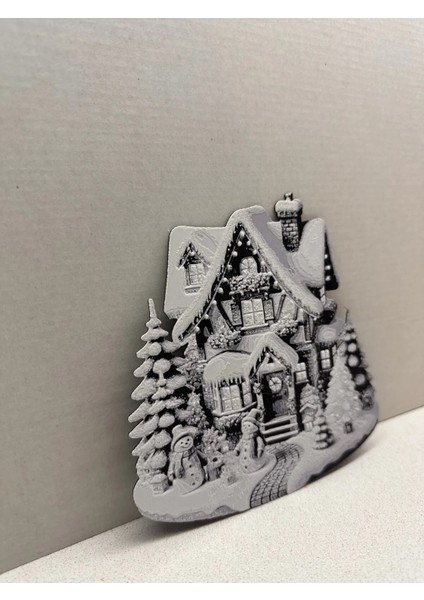 Yılbaşı Kar Temalı Duvar Masa Dolap Süsü 15X15CM modelleri
