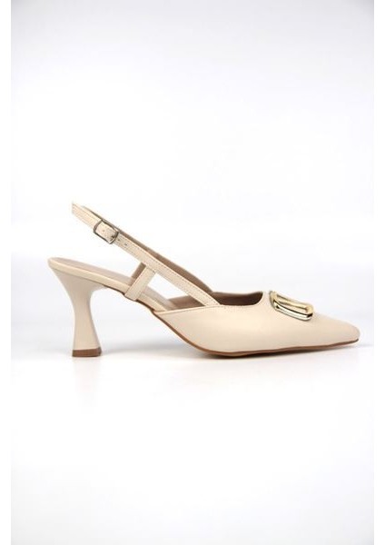 Claraa Bej Cilt V Toka Orta Topuklu(8 Cm) Klasik Topuklu Ayakkabı fırsatları