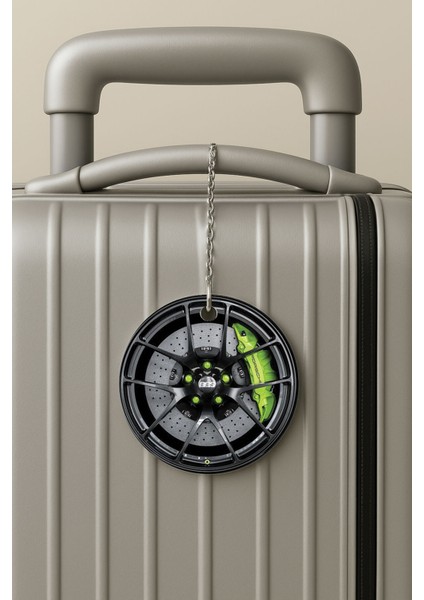 Pleksi Zincirli Bavul Etiketi Seyahat Tatil Için Tasarım Valiz Etiketi Jant Cabrio