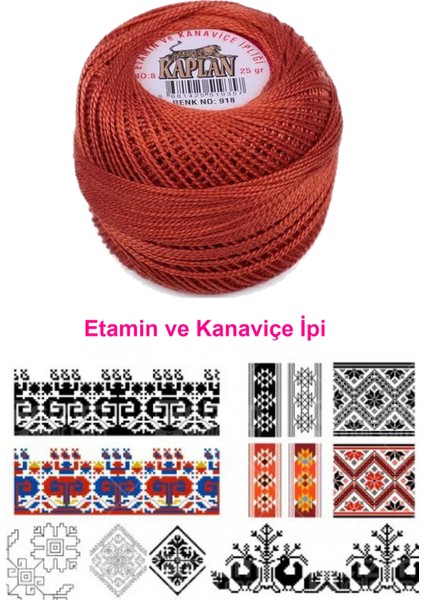 Kaplan Etamin ve Kanaviçe Ipi 8 No Kod/renk: 918 - Royaleks fiyatları