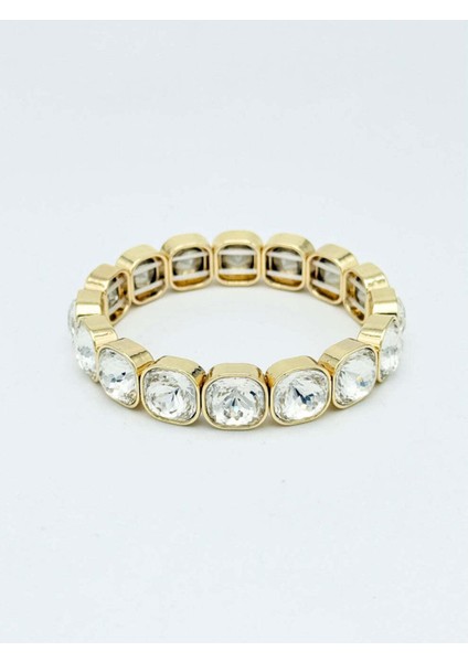 Altın Kaplama Kristal Taşlı Bileklik