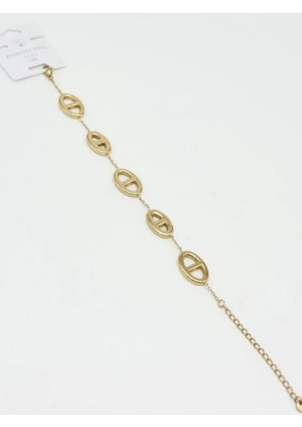 Modern Halkalı Tasarım Çelik Bileklik