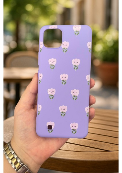 Realme C11 - Mini Lale Desenli Silikon Darbe Emici Klasik Korumalı Rubber Kılıf fiyatları