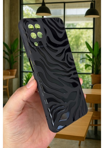 Samsung Galaxy A12 Uyumlu Zebra Desenli Silikon Darbe Emici Klasik Korumalı Rubber Kılıf modelleri