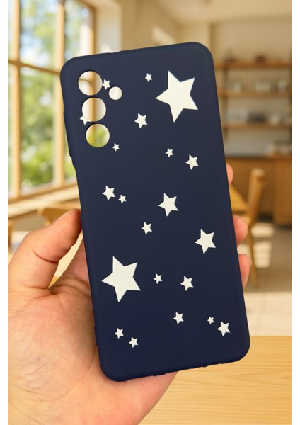 Samsung Galaxy A54 Uyumlu Mini Yıldız Desenli Silikon Darbe Emici Klasik Korumalı Rubber Kılıf