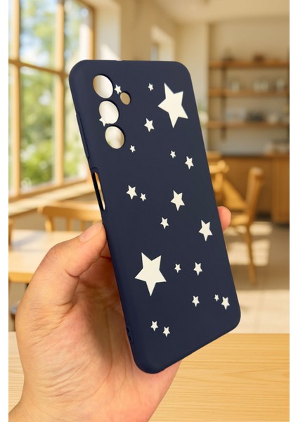 Samsung Galaxy A54 Uyumlu Mini Yıldız Desenli Silikon Darbe Emici Klasik Korumalı Rubber Kılıf modelleri