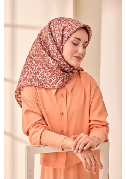 Twill Ipek Eşarp - 11479-26 Kiremit fırsatları