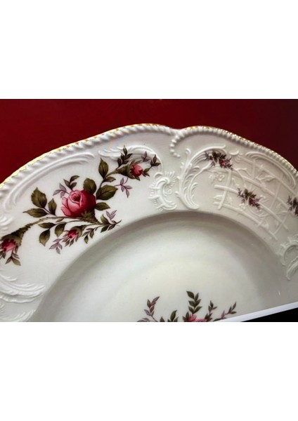 Rosenthal Gofreli Çukur Yemek Tabağı Sunumluk 24 cm Çapında modelleri