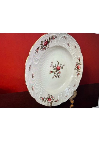 Rosenthal Gofreli Çukur Yemek Tabağı Sunumluk 24 cm Çapında indirimleri