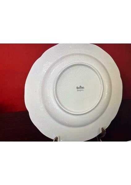 Rosenthal Gofreli Çukur Yemek Tabağı Sunumluk 24 cm Çapında