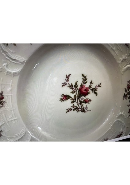 Rosenthal Gofreli Çukur Yemek Tabağı Sunumluk 24 cm Çapında