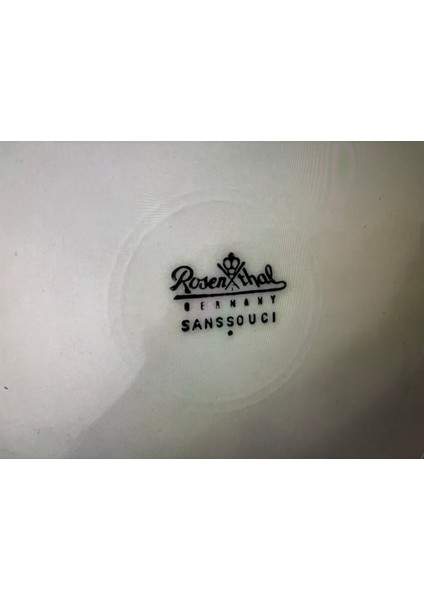 Rosenthal Gofreli Çukur Yemek Tabağı Sunumluk 24 cm Çapında