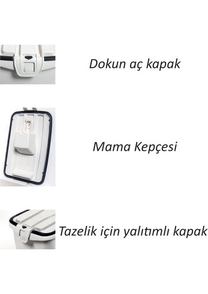 Mps Kedi ve Köpek Maması Için Hava Geçirmez Saklama Kabı 33 Lt modelleri