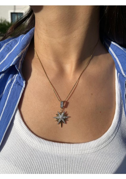 Minimal Kuzey Yıldızı Kolye