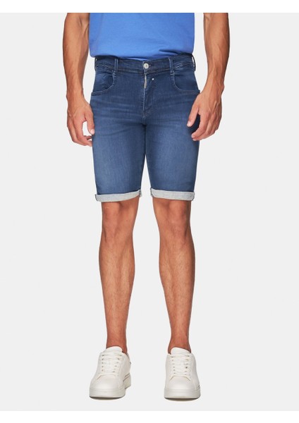 Cary Düşük Bel Jean Koyu Mavi Bermuda fiyatları