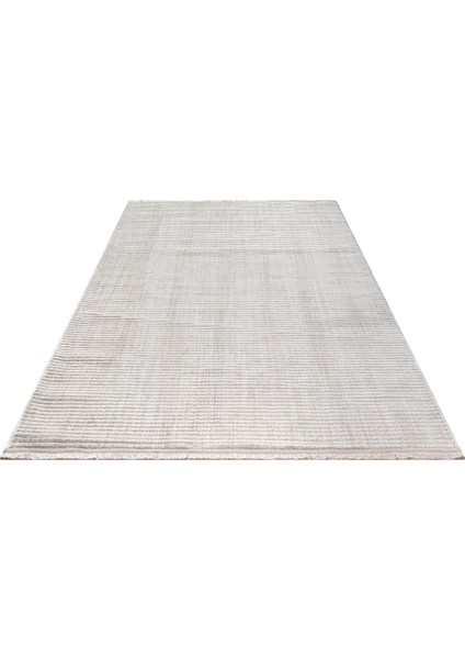 Yalın Microfiber Bukle Dokuma Halı Antre Hol Kesme Halı Yolluk 5771 Krem