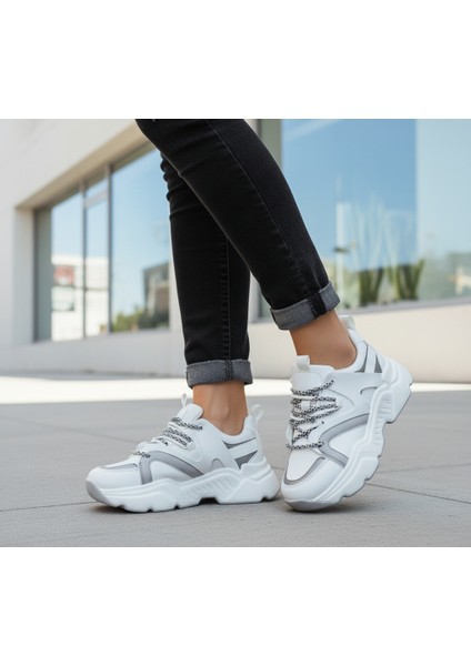 Kalın Tabanlı Kadın Günlük Giyim Sneaker Ayakkabı