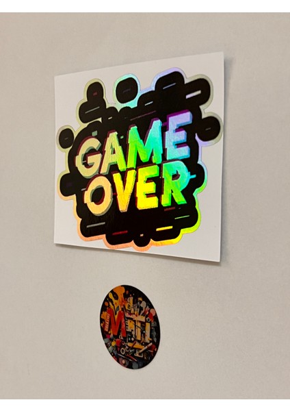 Game Over Araba Motosiklet Kask Laptop Cam Etiket Baskı Sticker 10X8,5CM modelleri