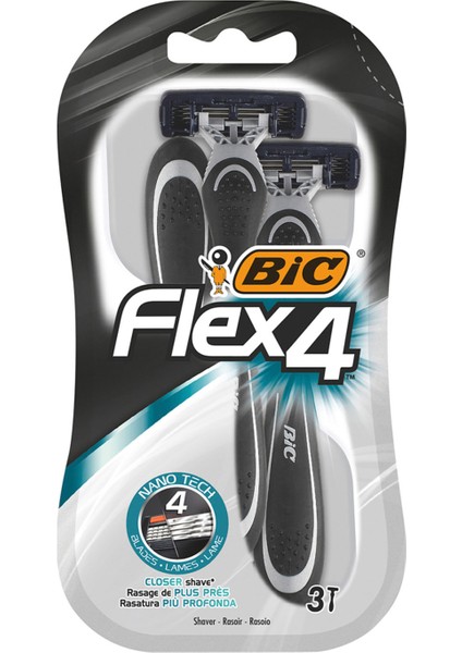 Bic Flex 4 Comfort 3'lü Blister 3 Adet