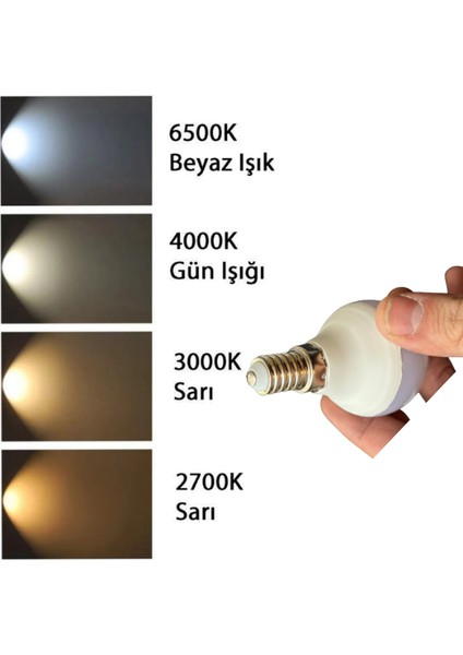 (1 adet) Osaka 7W (50W) Sarı IŞIK E14 DUYLU (Ince Duy) LED Mini Ampul fırsatları