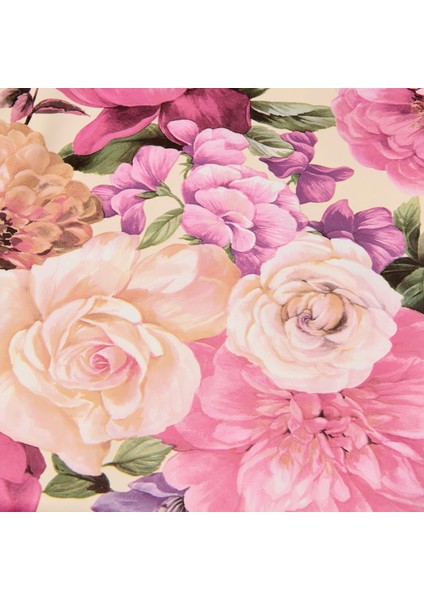 Time Çiçek Desenli Pvc Masa Örtüsü - Renkli - 140X140 cm fiyatları