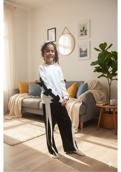 Kız Çocuk Uzun Kollu Şık Takım, Eşofman, Rahat, Modern Tarz