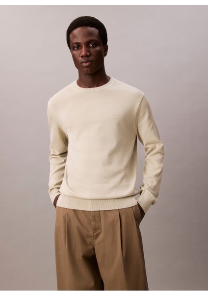 Bisiklet Yaka Normal Haki Erkek Kazak LV040BM343LL5_LS Supıma Cotton Crew fiyatları