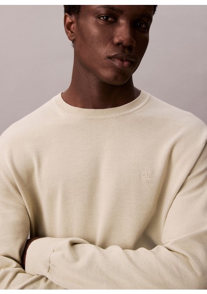 Bisiklet Yaka Normal Haki Erkek Kazak LV040BM343LL5_LS Supıma Cotton Crew fırsatları