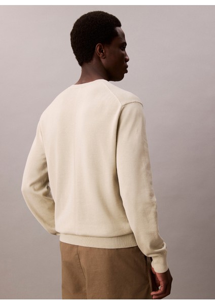 Bisiklet Yaka Normal Haki Erkek Kazak LV040BM343LL5_LS Supıma Cotton Crew indirimleri