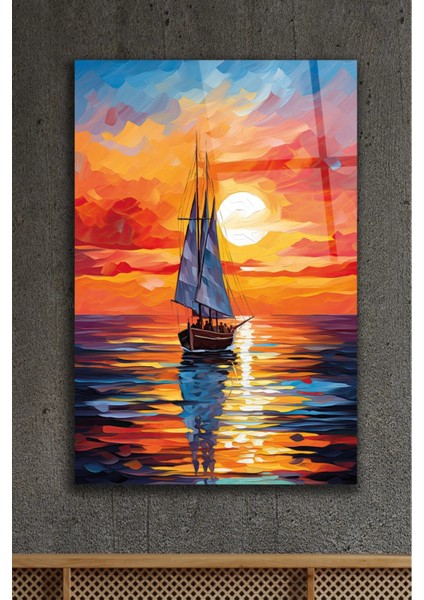 Gün Işığında Renkli Yelken Dekoratif Cam Tablo fiyatları