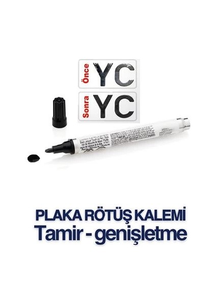 Bfs Plaka Yazma Rötüş Kalemi Plaka Kalemi Siyah