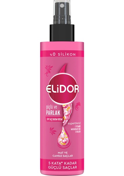 Sıvı Saç Bakım Kremi Güçlü ve Parlak 200 ml 3 Adet