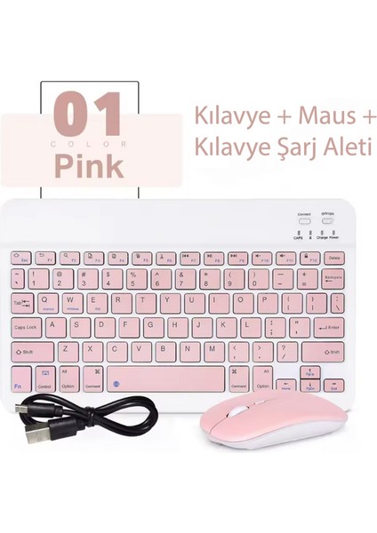 Yesnıce Apple Ipad Mini 6 / 7. Nesil Uyumlu Standlı Kılıf ve Dokunmatik Kalem ve Klavye ve Mouse indirimleri