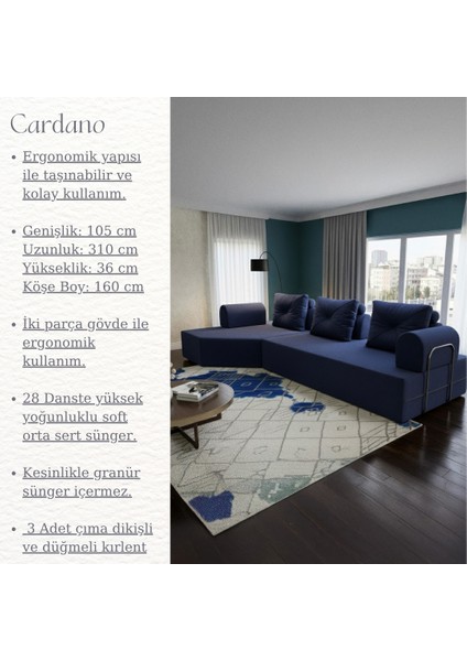 Cardano Lüks Köşe Koltuk Salon L Koltuk Takımı Tamamen Sünger Modern Köşe Oturma Grubu modelleri