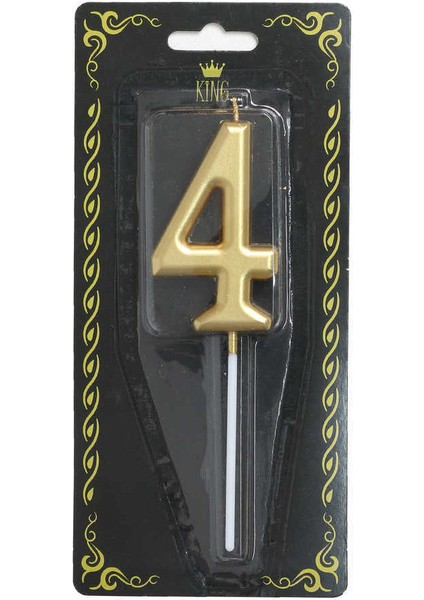 4 Adet Rakam Mum 4 Numara Altın fiyatları