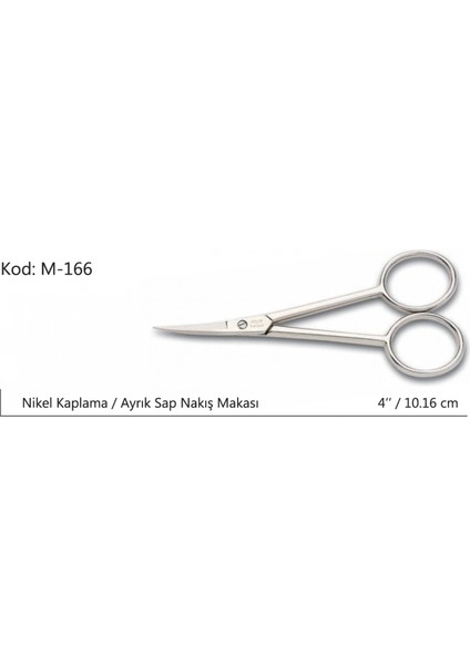 Rose Europe Ayrık Saplı Nakış Makası Süper Kalite No:4 10,16 cm