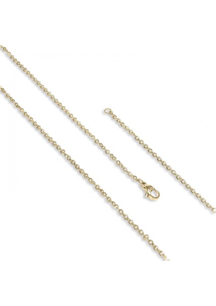 Minik Boy Sarı Çelik Zincir Kolye 0.5mm 959CEK004