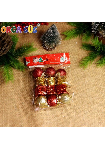 2 Adet Yılbaşı Ağacı Süsü 4 Model Karma 12'li Set fiyatları