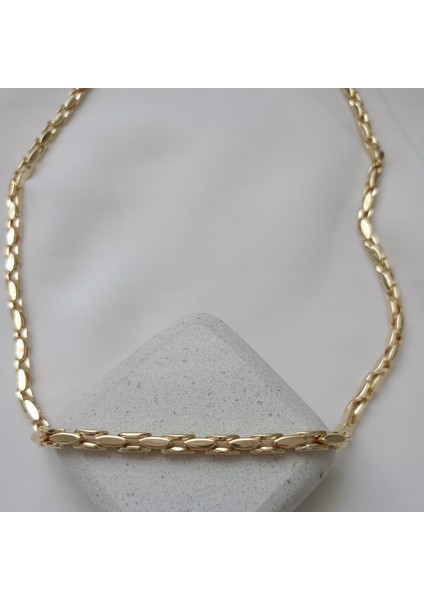 14K Altın Kaplama Yansımalı Yılan Zincir Kolye, Kalın Kadın Kolye fiyatları