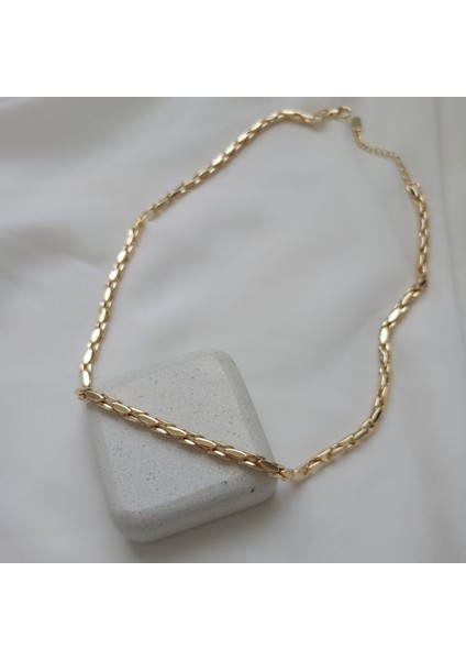 14K Altın Kaplama Yansımalı Yılan Zincir Kolye, Kalın Kadın Kolye fırsatları