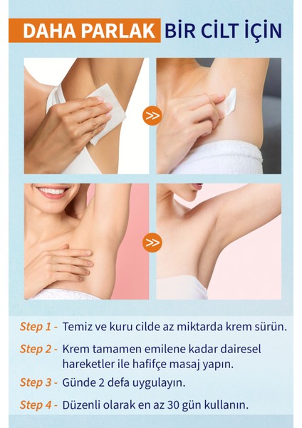 Cilt Beyazlatıcı Krem Leke, Kararma ve Renk Eşitsizliklerine Karşı Etkili Bakım Kremi , 50ML Beyazlatıcı Krem