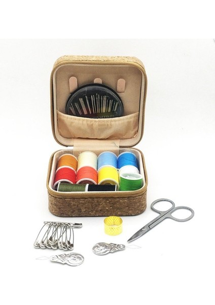 Dikiş Kutusu - Vintage Fermuarlı Çiçekli Seyahat- Yolculuk Için Taşınabilir fiyatları